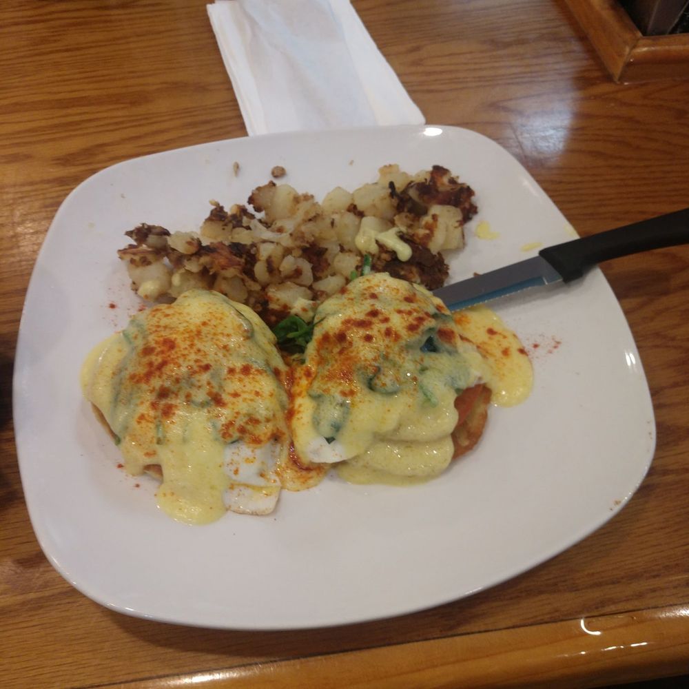 Beach Shanty Cafe - My Florentine eggs benedict the best - Breakfast & Brunch Near Me - Clearwater, Florida