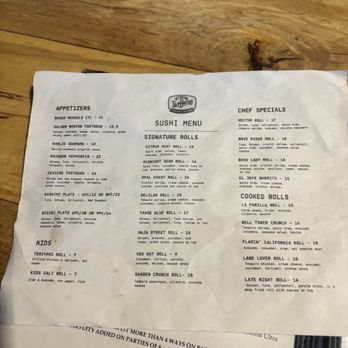 Main Street Tap House - Sushi menu 8/2026 - New American Near Me - Placerville, California Main Street Tap House - Sushi menu 8/2026 - New American Near Me - Placerville, California
