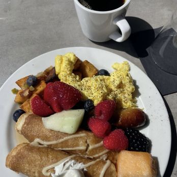 Yacht StarShip - Brunch Buffett fresh fruit! The apple pancakes were tasty. - New American Near Me - Clearwater, Florida Yacht StarShip - Brunch Buffett fresh fruit! The apple pancakes were tasty. - New American Near Me - Clearwater, Florida