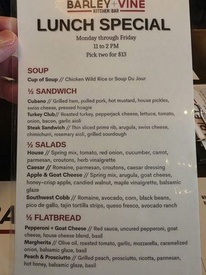 Menu photo 5 Barley + Vine Kitchen & Bar Lakeville, MN Menu photo 5 Barley + Vine Kitchen & Bar Lakeville, MN