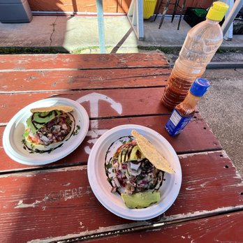 El Marisquero Seafood - Ceviche tostada - Food Trucks Near Me - Austin, Texas