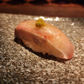Sushi On Me - Shima-aji with ginger and chive - Japanese Near Me - Jackson Heights, New York Sushi On Me - Shima-aji with ginger and chive - Japanese Near Me - Jackson Heights, New York