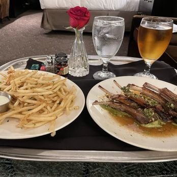 Dragonfly - Lamb Lollipops* Volcano Salt Garlic Fries - New American Near Me - Dallas, Texas