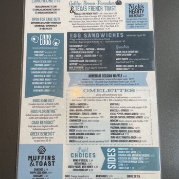 Nick's Luncheonette - Menu as of 5/21/2023 - Breakfast & Brunch Near Me - West Haven, Connecticut Nick's Luncheonette - Menu as of 5/21/2023 - Breakfast & Brunch Near Me - West Haven, Connecticut