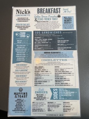 Menu photo 2 Nick's Luncheonette West Haven, CT Menu photo 2 Nick's Luncheonette West Haven, CT