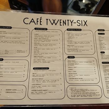 Café 26 - Menu - Coffee & Tea Near Me - Boston, Massachusetts