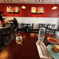 Fuzi Pasta Co - Prosecco and focaccia bread
