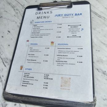 Jury Duty - Menu - Bars Near Me - New York, New York Jury Duty - Menu - Bars Near Me - New York, New York