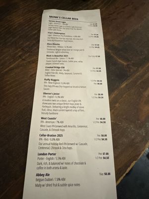 Menu photo 6 The Monk's Cellar Roseville, CA Menu photo 6 The Monk's Cellar Roseville, CA