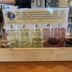 Askerne Winery - Wine flight (half drank)
