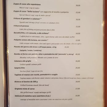 Taverna Luciana - Menu -- Secondi piatti - Pizza Near Me - Naples, NA