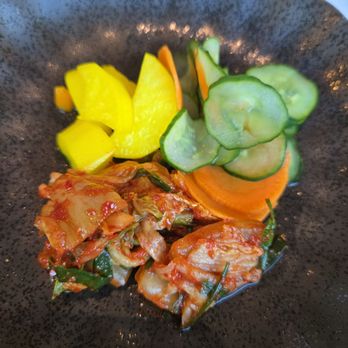 MW Restaurant - Banchan that came with my fish - New American Near Me - Honolulu, Hawaii