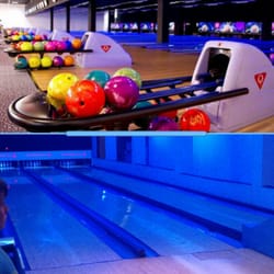 New Bowling - En Groupon se venden con la foto de arriba. Bolas grandes, mas de 10 lineas. Pero son 4, con bolas chicas y puntaje en papel.