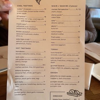 Uchi - Menu happy hour - Japanese Near Me - Dallas, Texas