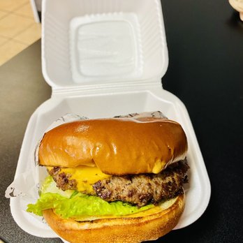 Fat Shack - Cheeseburger (needs more veggies) - Burgers Near Me - Bryan, Texas
