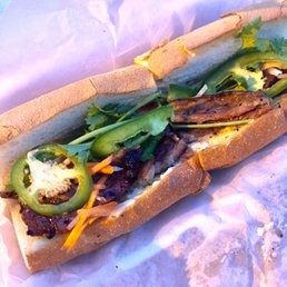 Grilled pork banh mi Grilled pork banh mi