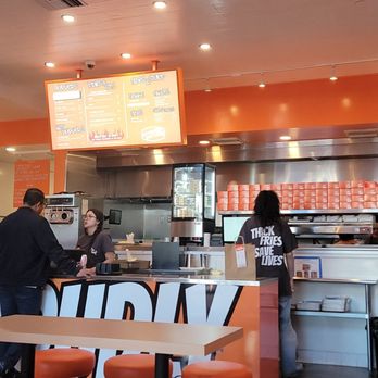 Proudly Serving - Front area - Burgers Near Me - Long Beach, California