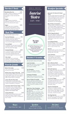 Menu photo 2 Sunrise Bistro Walnut Creek, CA Menu photo 2 Sunrise Bistro Walnut Creek, CA