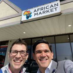 Timeless African Market - Me and Kevin awaiting Market time :D