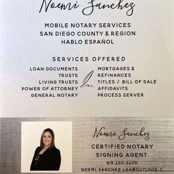Noemi Sanchez Mobile Notary - Notaries Near Me Noemi Sanchez Mobile Notary - Notaries Near Me