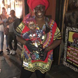 Ona and a Haitian voodoo doll Ona and a Haitian voodoo doll