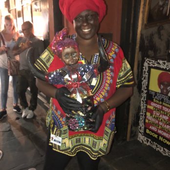 The Voodoo Bone Lady Voodoo Shop - Ona and a Haitian voodoo doll - Arts & Crafts Near Me - New Orleans, Louisiana The Voodoo Bone Lady Voodoo Shop - Ona and a Haitian voodoo doll - Arts & Crafts Near Me - New Orleans, Louisiana