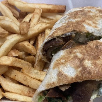 Food Hamati - Super gyro wrap with fries - Mediterranean Near Me - Dublin, Ohio