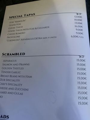Menu photo 2 Bodeguita Antonio Romero Seville, SE