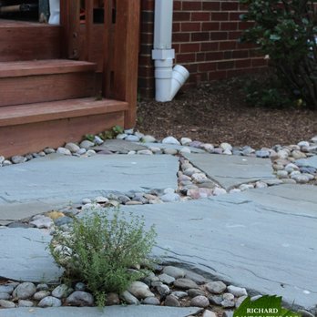 Richard Landscaping - downspout drain and path - Landscaping Near Me Richard Landscaping - downspout drain and path - Landscaping Near Me