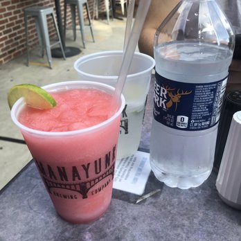 Manayunk Brewery - Strawberry Frozen Margarita ($8), Moscow Mule ($8), bottled water ($1.50) - New American Near Me - Philadelphia, Pennsylvania Manayunk Brewery - Strawberry Frozen Margarita ($8), Moscow Mule ($8), bottled water ($1.50) - New American Near Me - Philadelphia, Pennsylvania