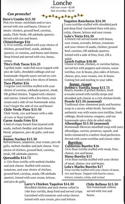 Menu photo 7 Lola's Family Restaurant Chester, CA Menu photo 7 Lola's Family Restaurant Chester, CA