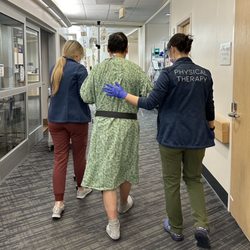 Providence Saint John's Health Center - The patient was walking under the supervision of the physical therapists.