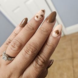 Simple Valentine's day nails.