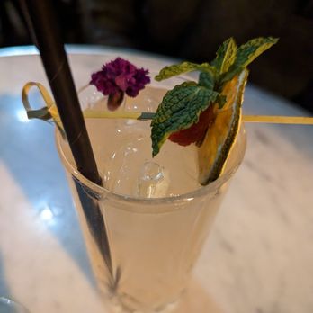 Maison Selby - Selby Mule (mezcal, lime, jalapeno, mint, ginger beer, black pepper, tequila) - French Near Me - Toronto, Ontario Maison Selby - Selby Mule (mezcal, lime, jalapeno, mint, ginger beer, black pepper, tequila) - French Near Me - Toronto, Ontario