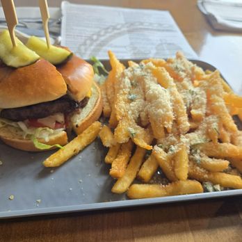 Ballast Point - Burger and parmesean fries - Brewpubs Near Me - Anaheim, California