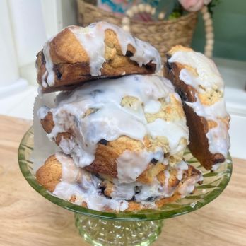 Macs Amour - Blueberry Scones with lemon glaze - Coffee & Tea Near Me - Vineland, New Jersey Macs Amour - Blueberry Scones with lemon glaze - Coffee & Tea Near Me - Vineland, New Jersey