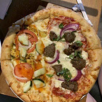 Mellow Mushroom Rocky River - Half & Half Pie. Thai Dye Pie and meatball ricotta - Pizza Near Me - Rocky River, Ohio Mellow Mushroom Rocky River - Half & Half Pie. Thai Dye Pie and meatball ricotta - Pizza Near Me - Rocky River, Ohio