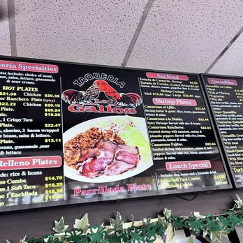 Taqueria Los Gallos  - Menu as of May 2026 - Mexican Near Me - Newark, California