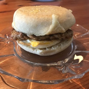 White Salmon Baking Co - Sausage, egg, and pickled pepper breakfast sandwich - Bakeries Near Me - White Salmon, Washington White Salmon Baking Co - Sausage, egg, and pickled pepper breakfast sandwich - Bakeries Near Me - White Salmon, Washington