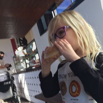 Good Town Doughnuts - My co-pilot testing... she did not approve - Donuts Near Me - Costa Mesa, California