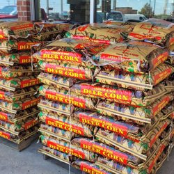 Morton's Drive-In - Deer corn for hunters.  This is Texas, y'all!