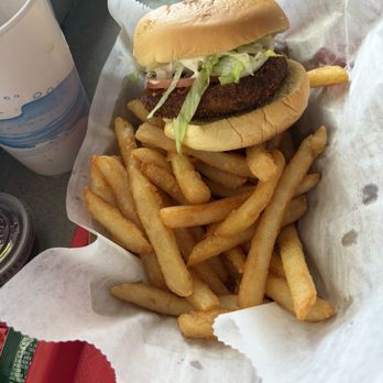 Bob's Clam Hut - Crab Cake Sandwich with fries - Seafood Near Me - Kittery, Maine