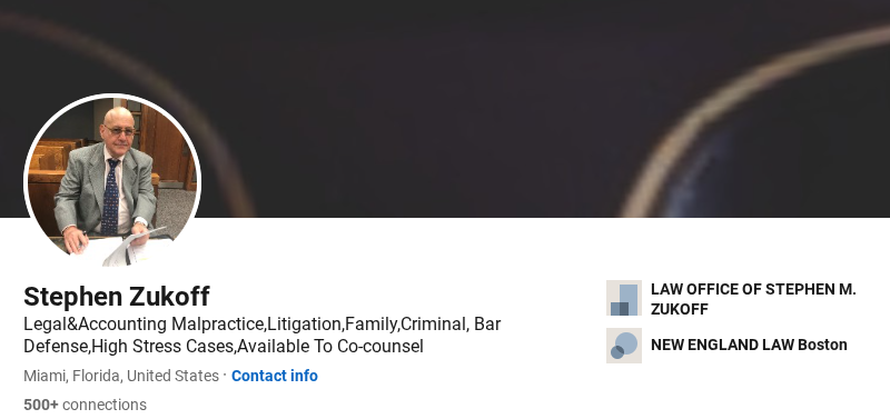 Zukoff Stephen M - divorce attorney in Miami, FL