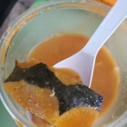 Linns Thai Food Truck - Half peeled vegetable in penang curry.  This doesnt look anything like penang curry I've ever had??