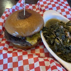 Steel City Bar and Grill - Habanero burger with greens