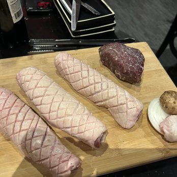 Ember Korean Steakhouse - Duck and filet ready for the grill - Korean Near Me - Fort Myers, Florida