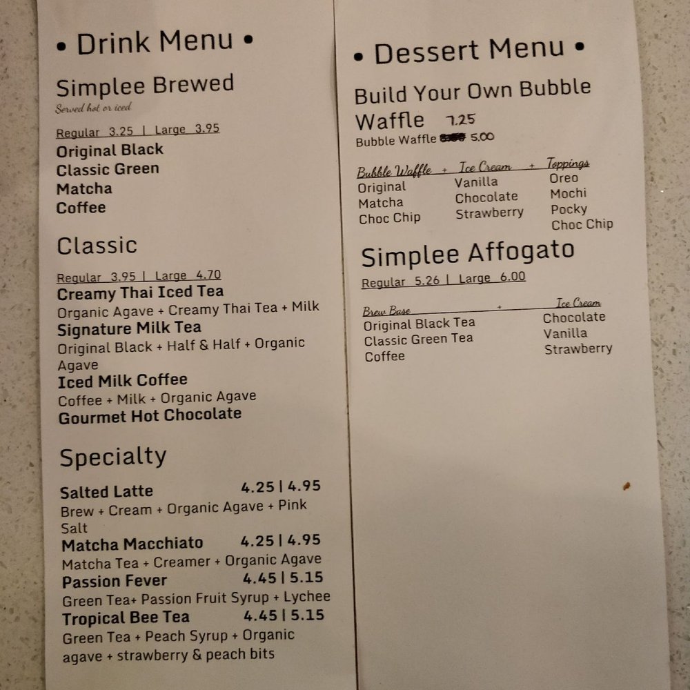 Simplee Boba - Menu - Bubble Tea Near Me - South Pasadena, California Simplee Boba - Menu - Bubble Tea Near Me - South Pasadena, California