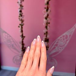 Dallas Nail Bar & Spa - Gel x deep French chrome mani