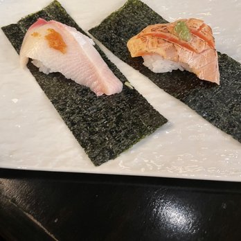 Shigotonin - Hamachi and salmon temaki (5+ stars) - Japanese Near Me - Las Vegas, Nevada Shigotonin - Hamachi and salmon temaki (5+ stars) - Japanese Near Me - Las Vegas, Nevada