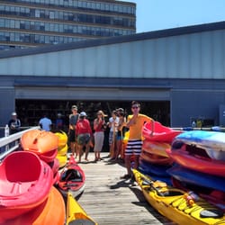 New York Outrigger - The back of the boathouse.